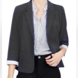 Kensie Rebekah Textured Black/Grey Plaid Blazer